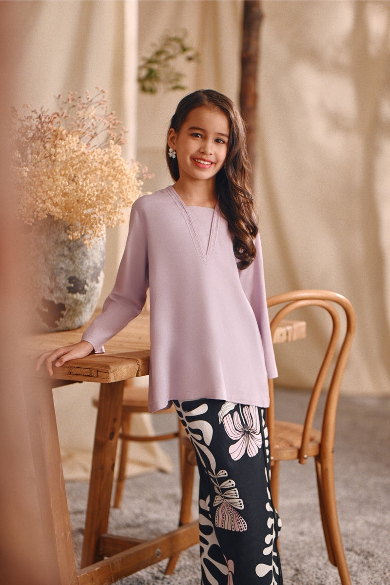 The Bayu Kurung Top - Lavender