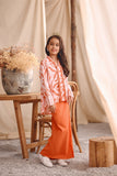 The Bayu Back Pleats Skirt - Orange