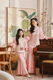 The Glow Women Glossy Kurung Set - Pink Carnation
