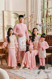 The Glow Women Glossy Kurung Set - Pink Carnation