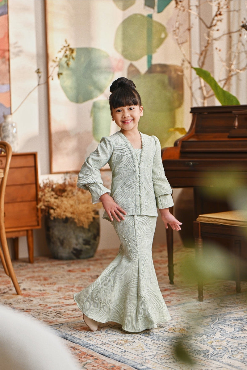 The Glow Lavish Kebaya Set - Desert Sage Jacquard