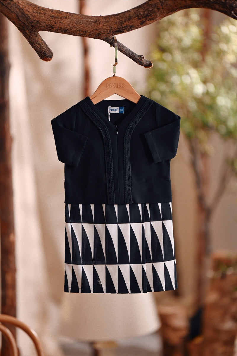 The Bayu Babies Kurung - Black Sail