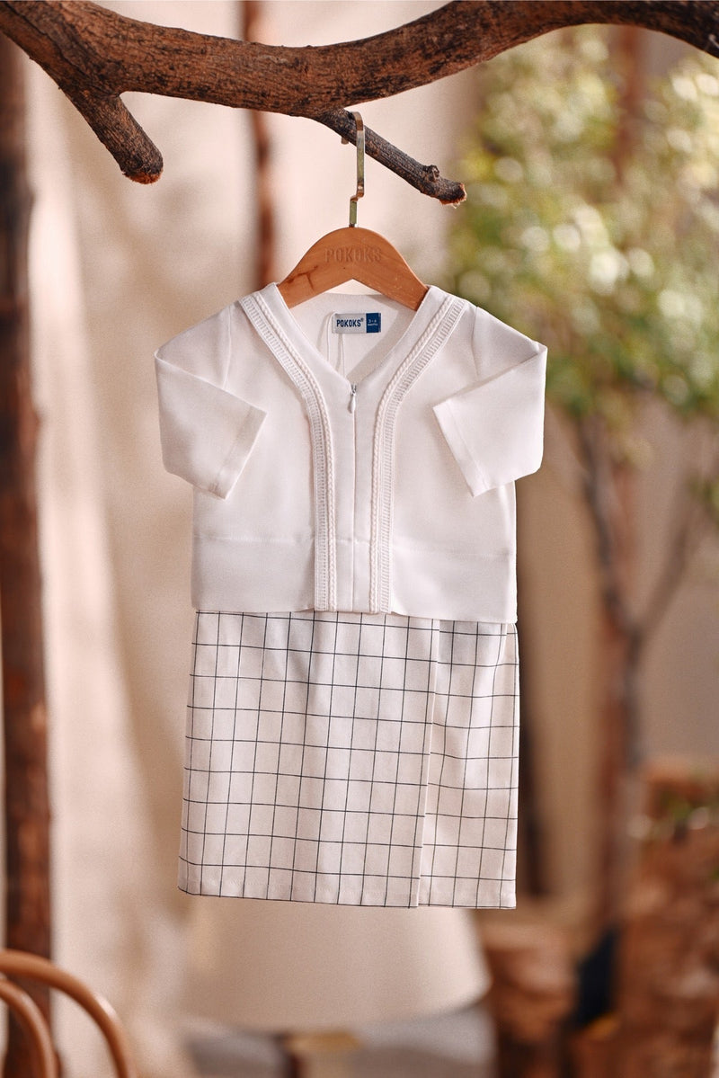The Bayu Babies Kurung - White Window