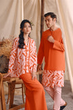 The Bayu Women Back Pleats Skirt - Orange