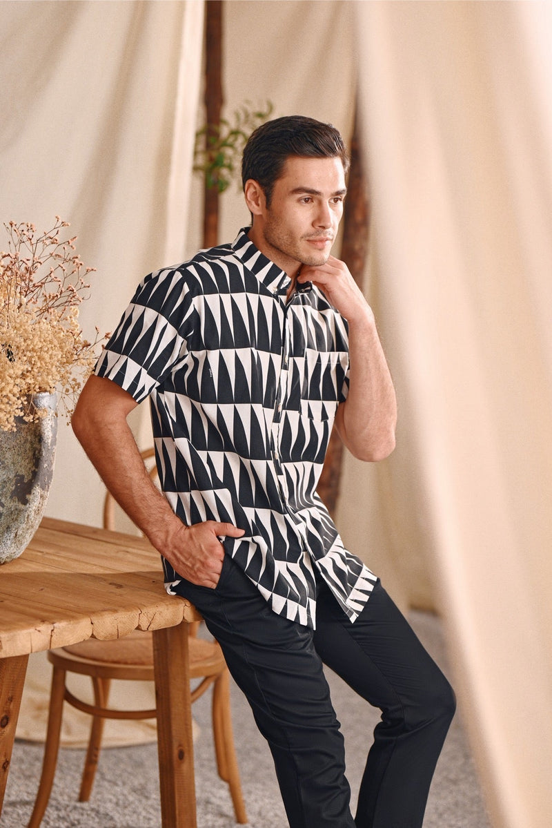 The Bayu Men Batik Shirt - Sail
