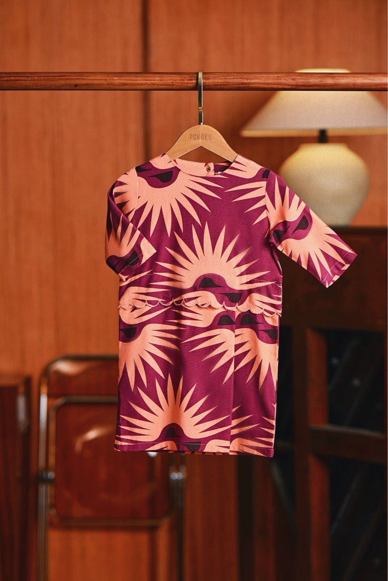 The Congkak Babies Scallop Kurung - Edge