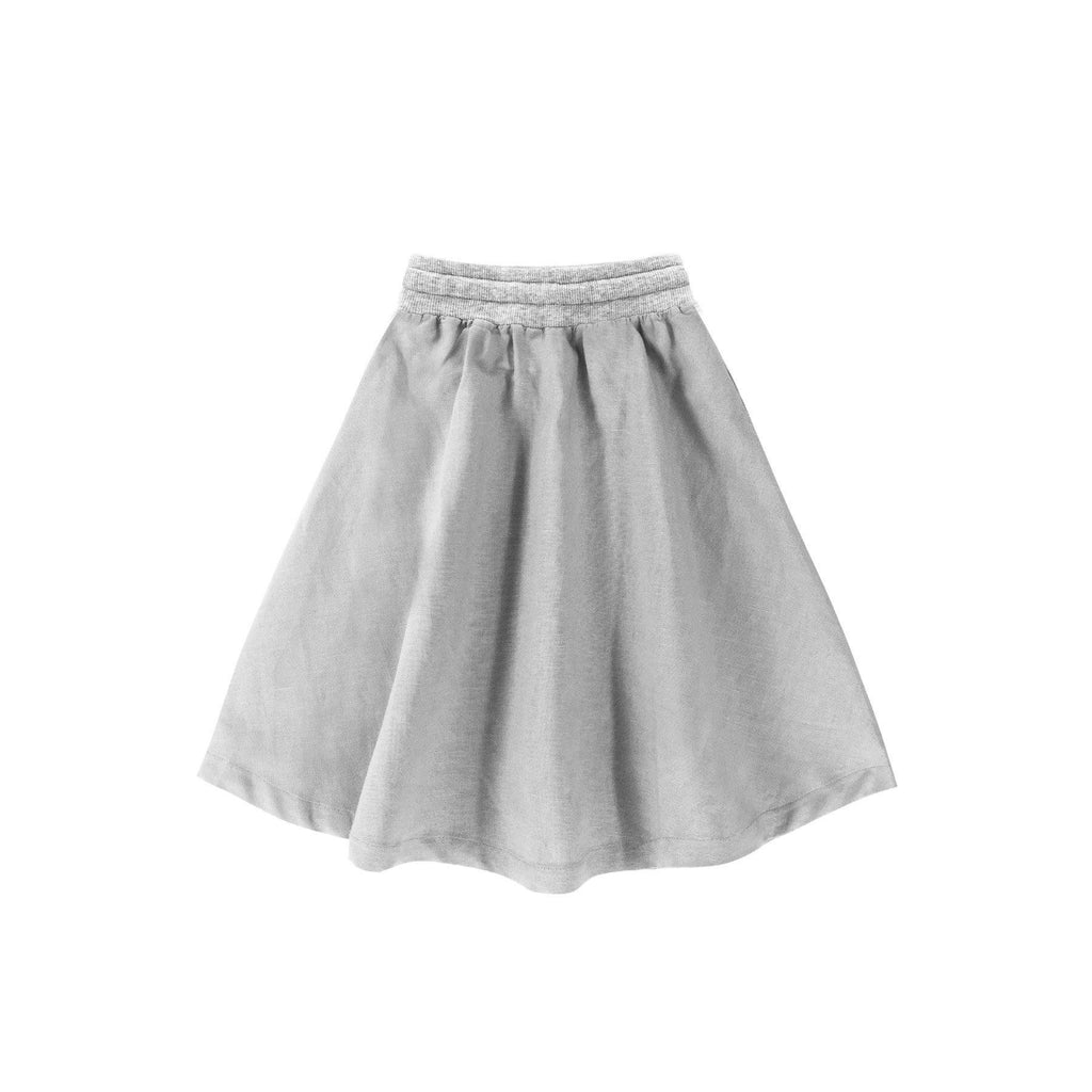 Baju kanak-kanak padi cotton skirt panjang in grey