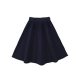 Padi long cotton skirt in dark blue biru kanak-kanak