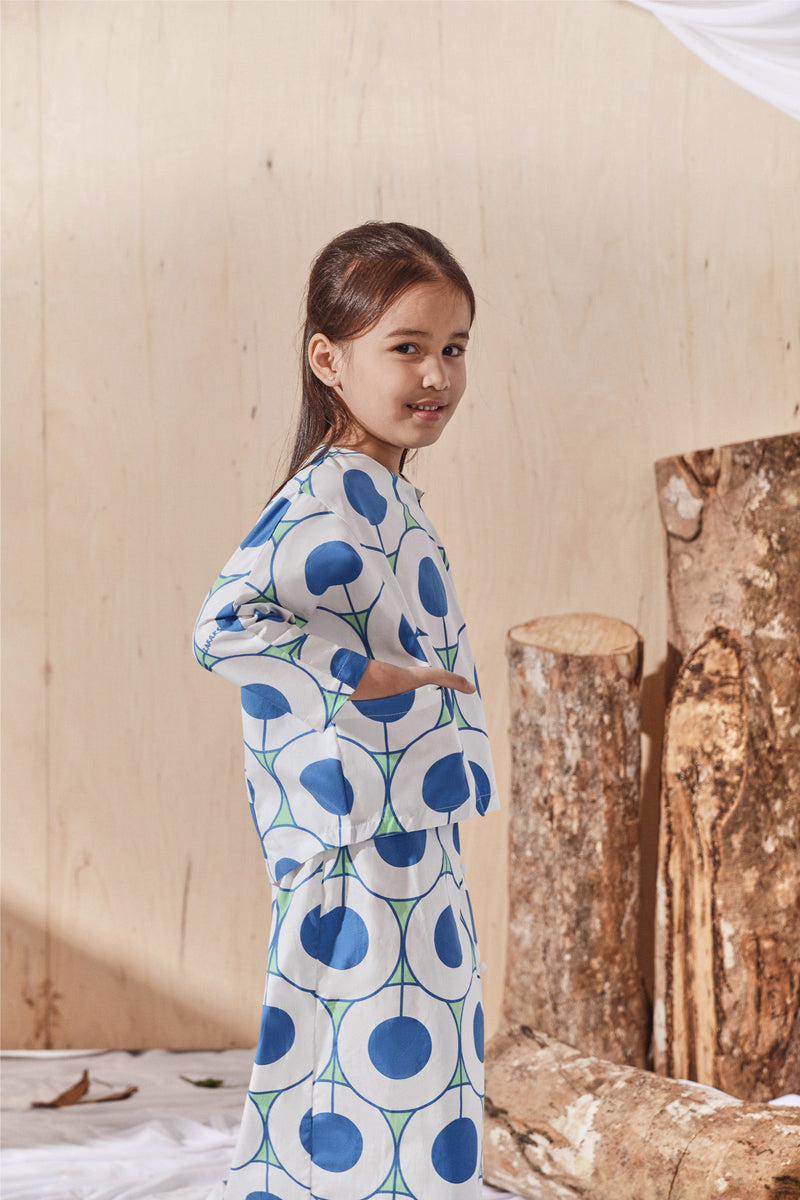 Printed Dolman Sleeve Blouse