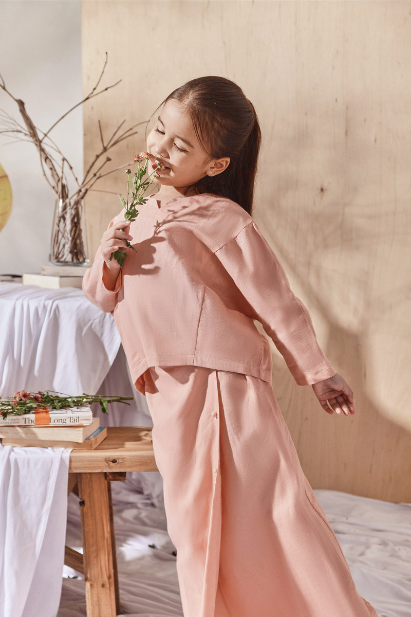 Peach Colour Dolman Sleeve Blouse