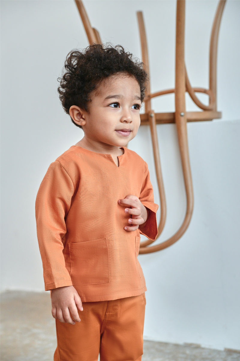 baju baby boy coklat