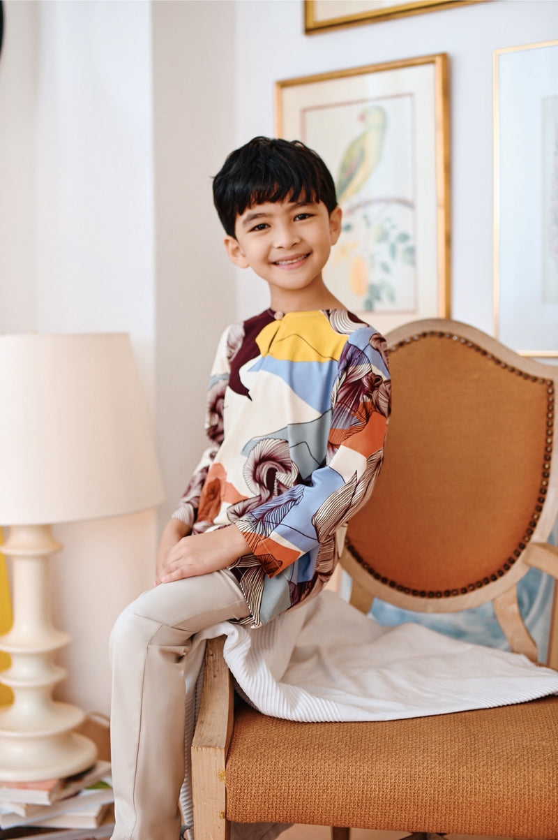 kurta cekak musang bercorak kanak kanak 