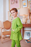 The Narik Pockets Kurta - Lime Green