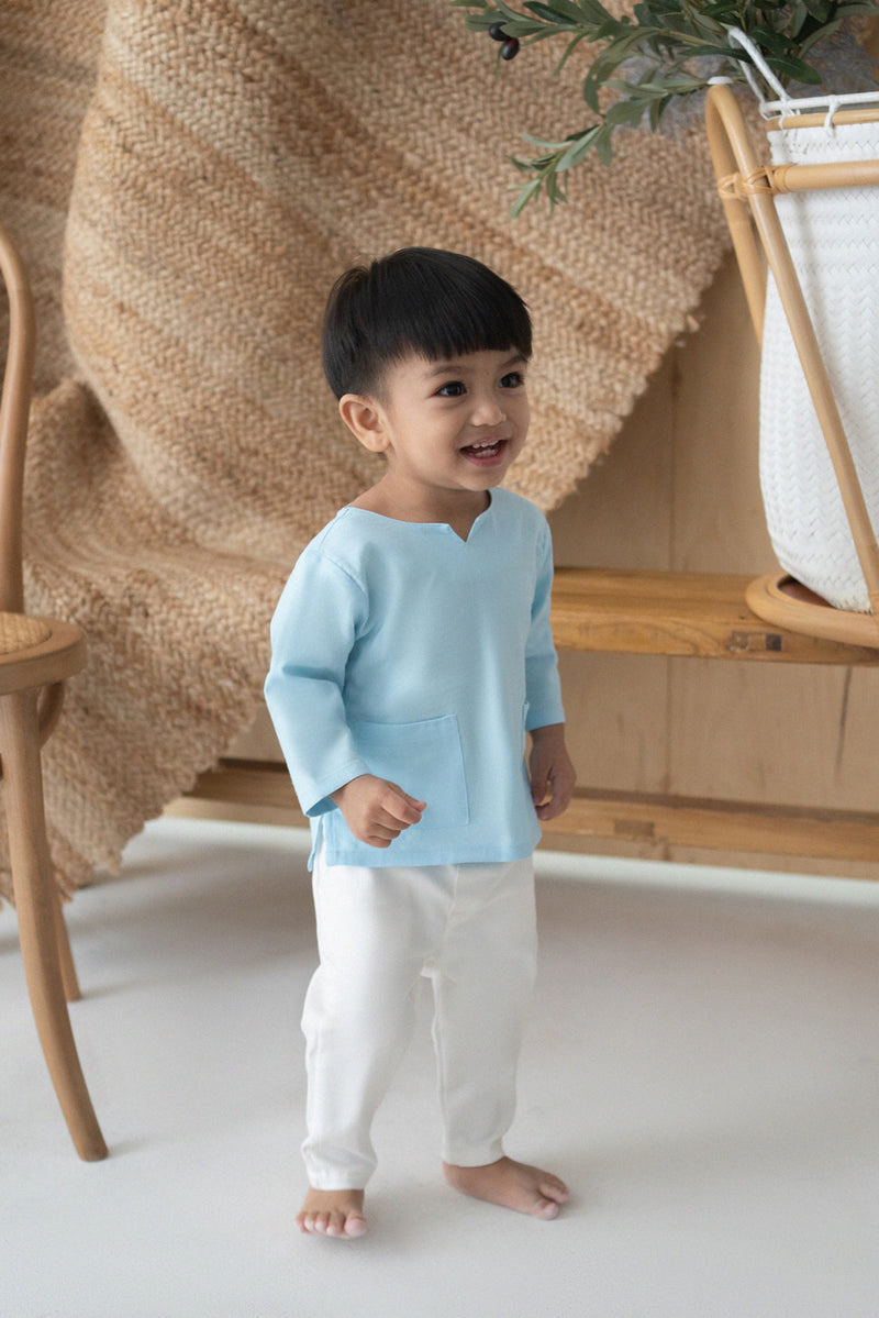 The Kita Menang Babies Kurta - Light Blue