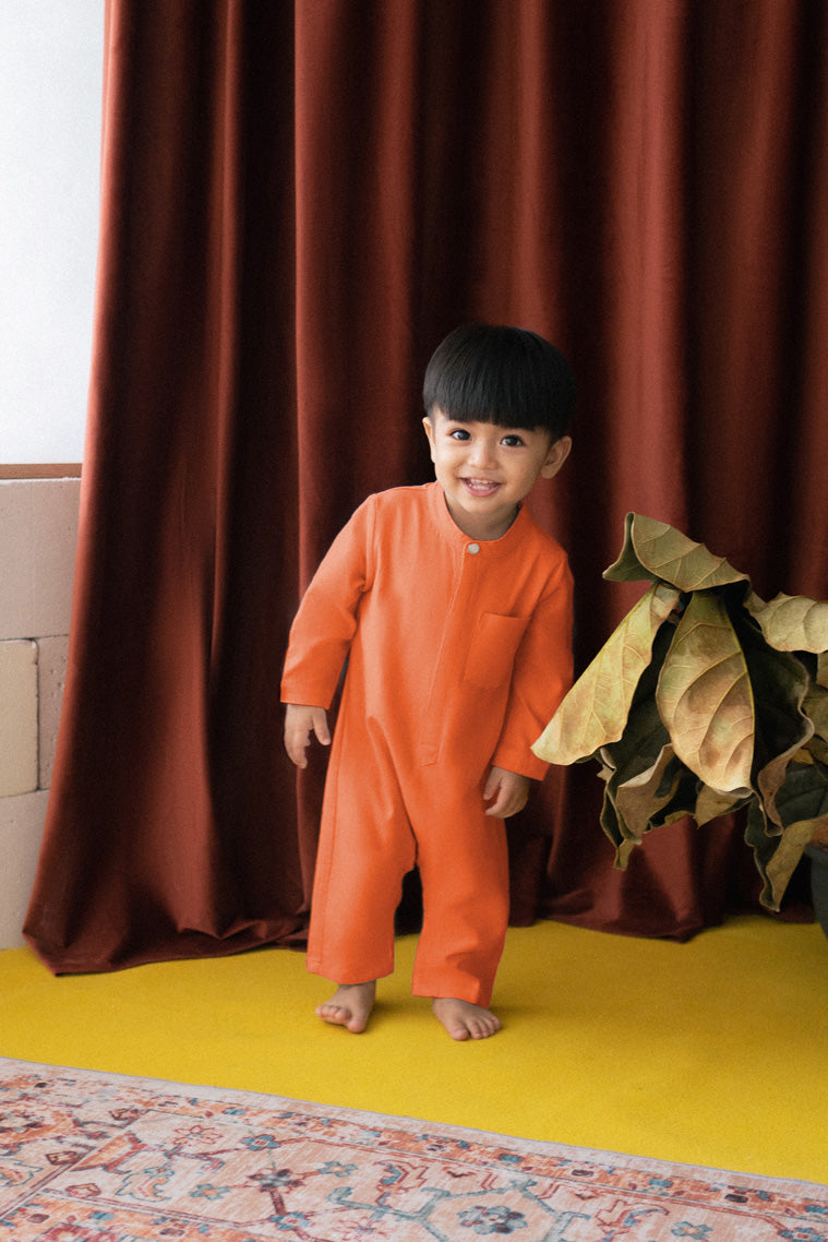 The Tanah Babies Baju Melayu Jumpsuit - Brown