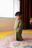 The Tanah Babies Kurung - Olive Stripe