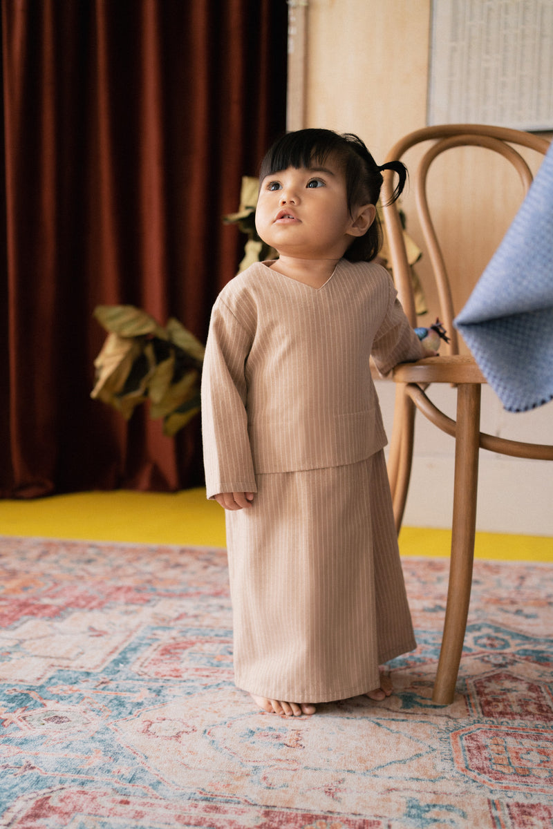 The Tanah Babies Kurung - Vanilla Stripe
