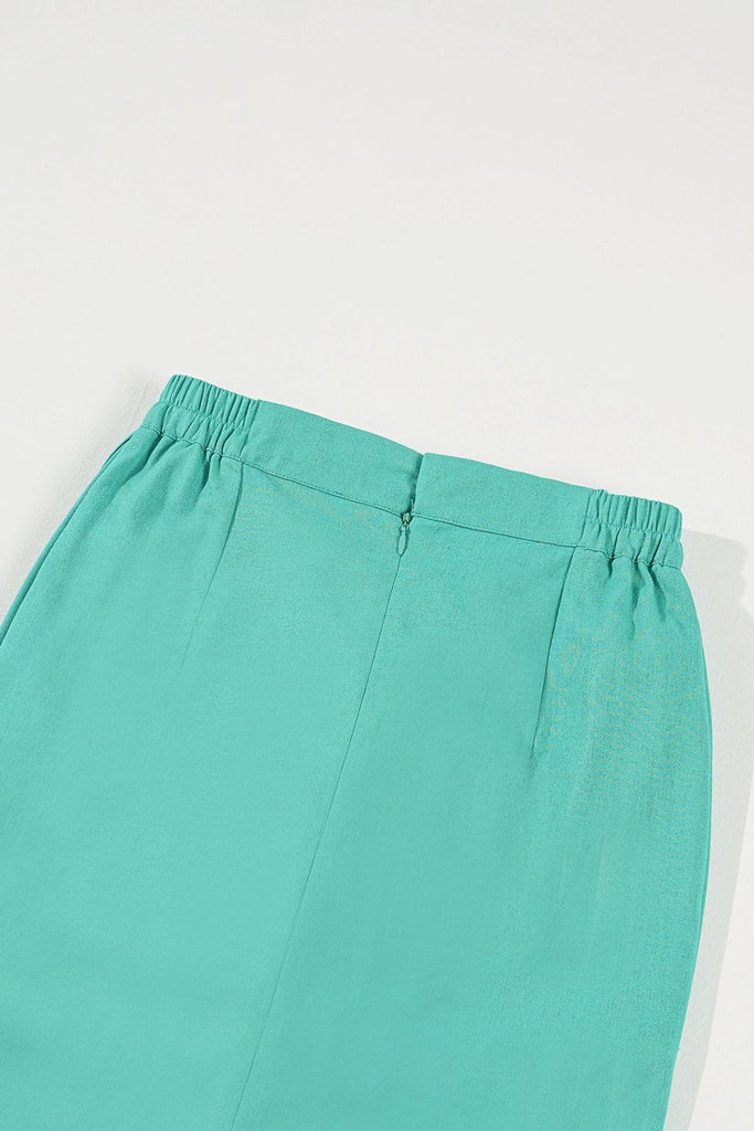 Tiffany Green Colour - Folded skirt