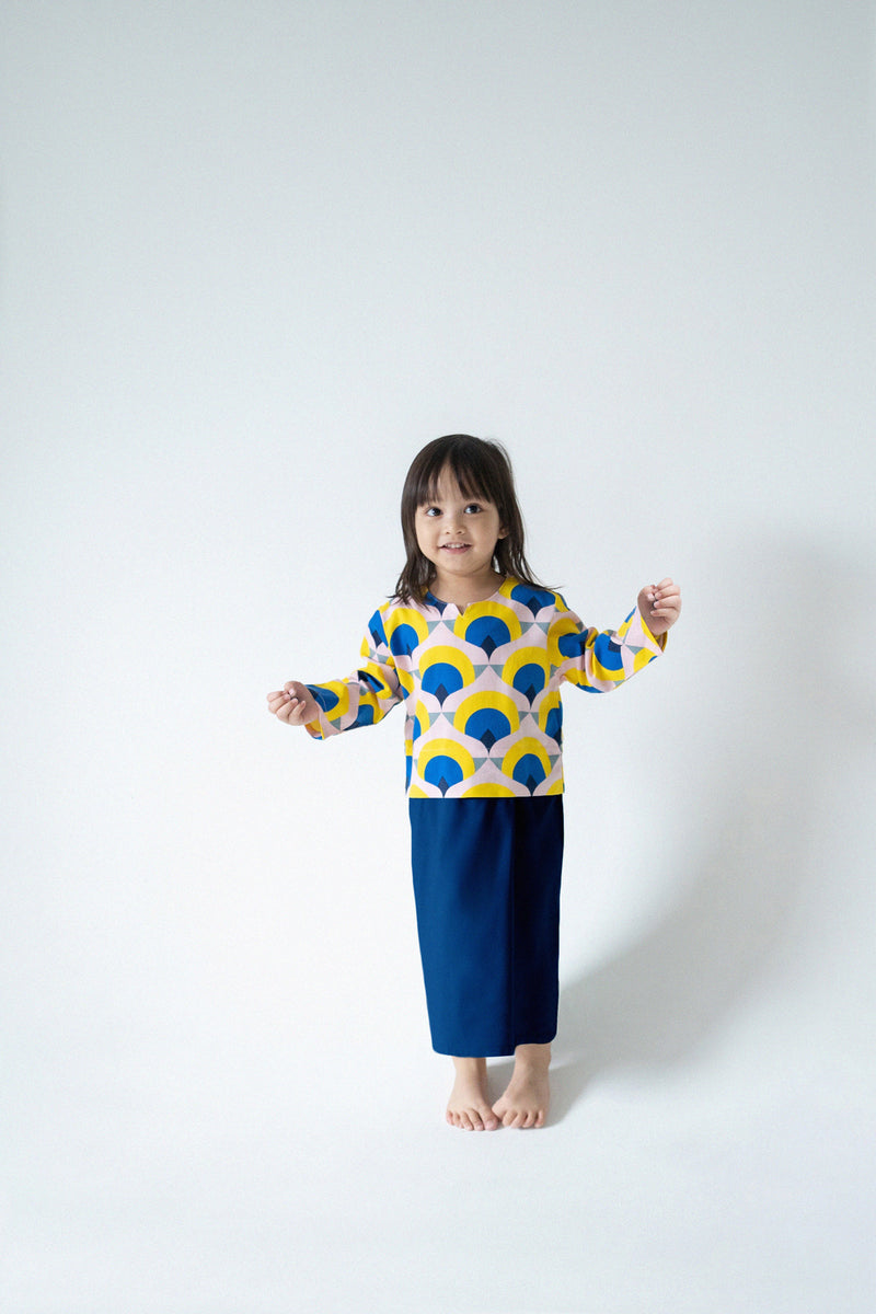 The Rasa Damai Babies Kurung - Navy Blue