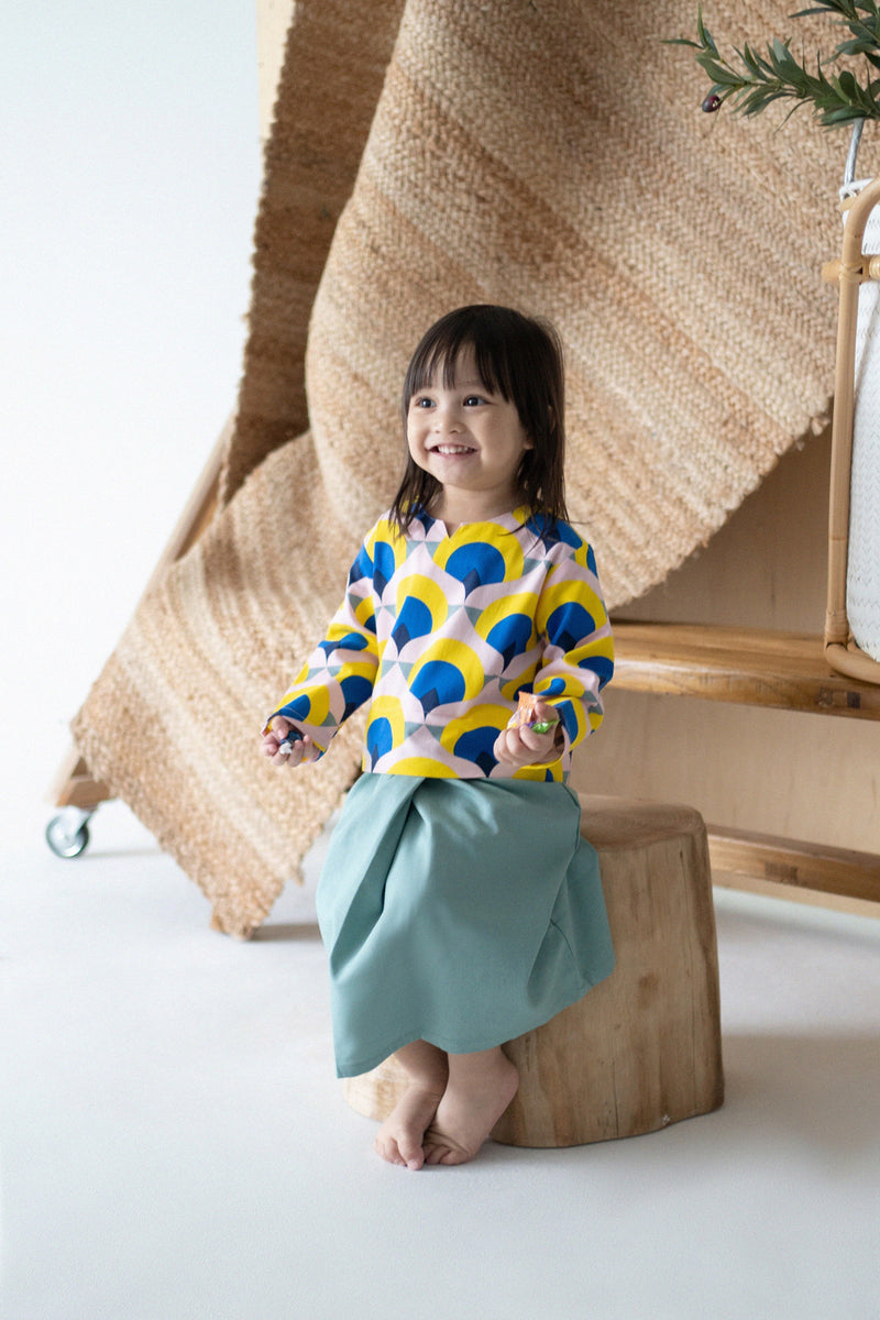 The Rasa Damai Babies Kurung - Vegan Green