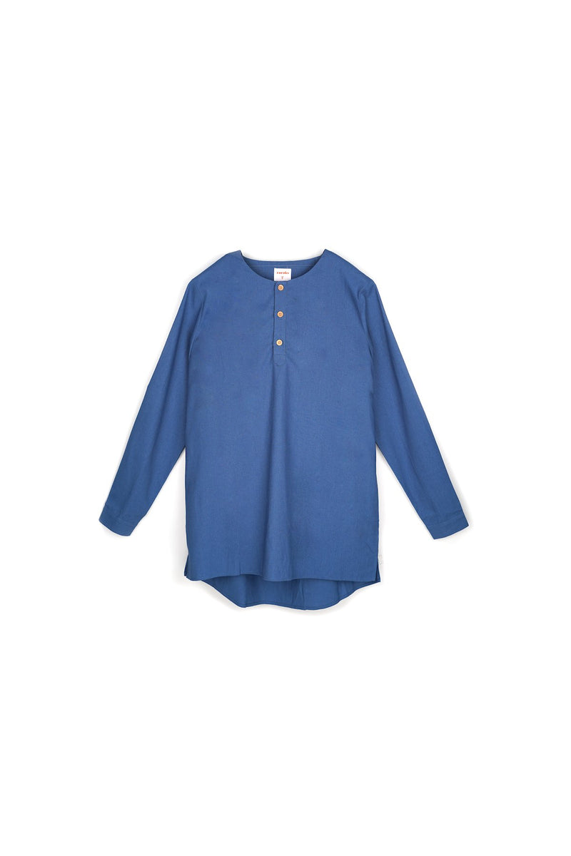 The Nari Men Kurta - Steel Blue