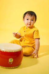 The Spring Babies Mandarin Jumpsuit - Mustard