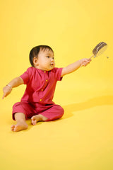 The Spring Babies Mandarin Jumpsuit - Rose