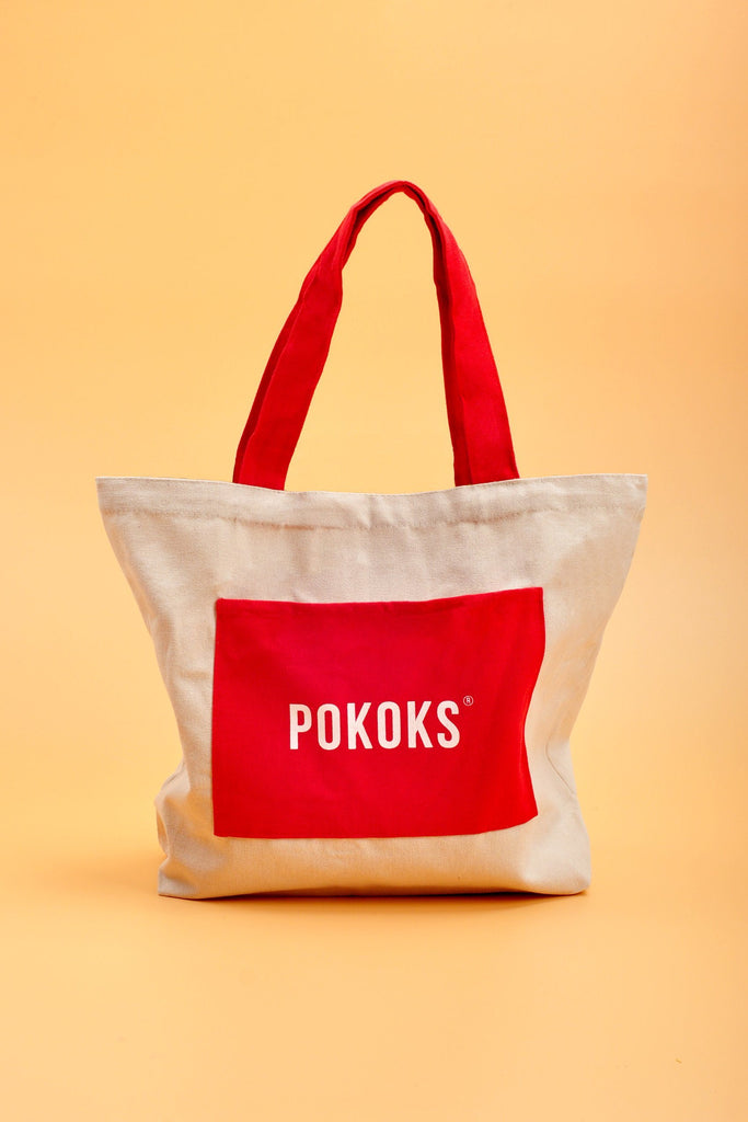 POKOKS Canvas Bag - Red Pocket