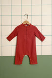 babies jumpsuit merah batu bata 