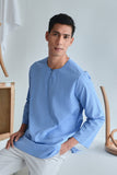 The Sungai Men Kurta - Sky Checked