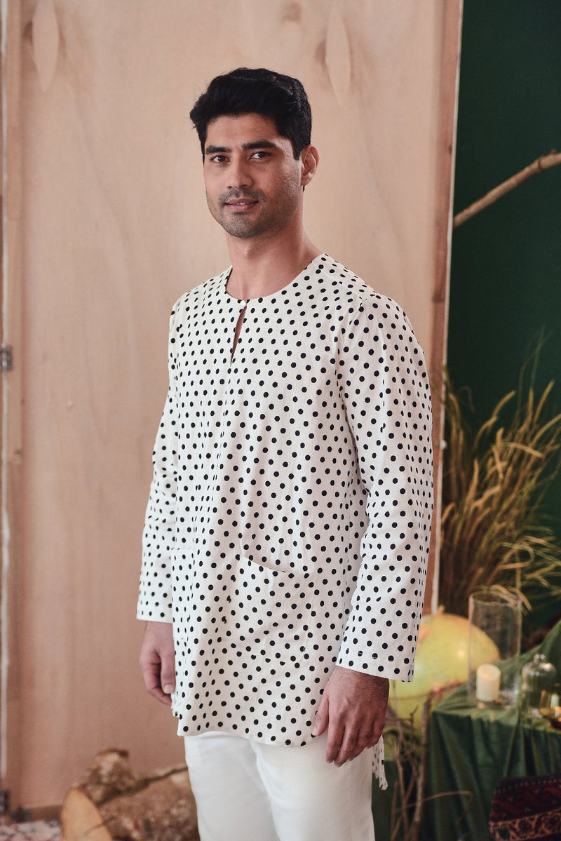 kurta dewasa polka dot