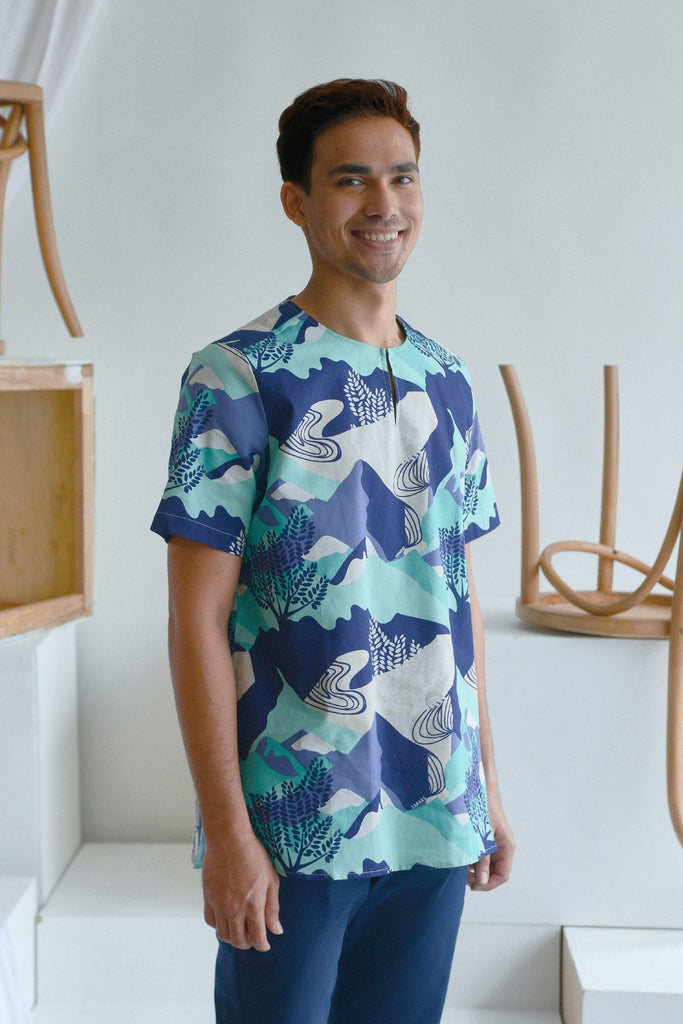 The Sungai Men Short Sleeve Kurta - Kundasang