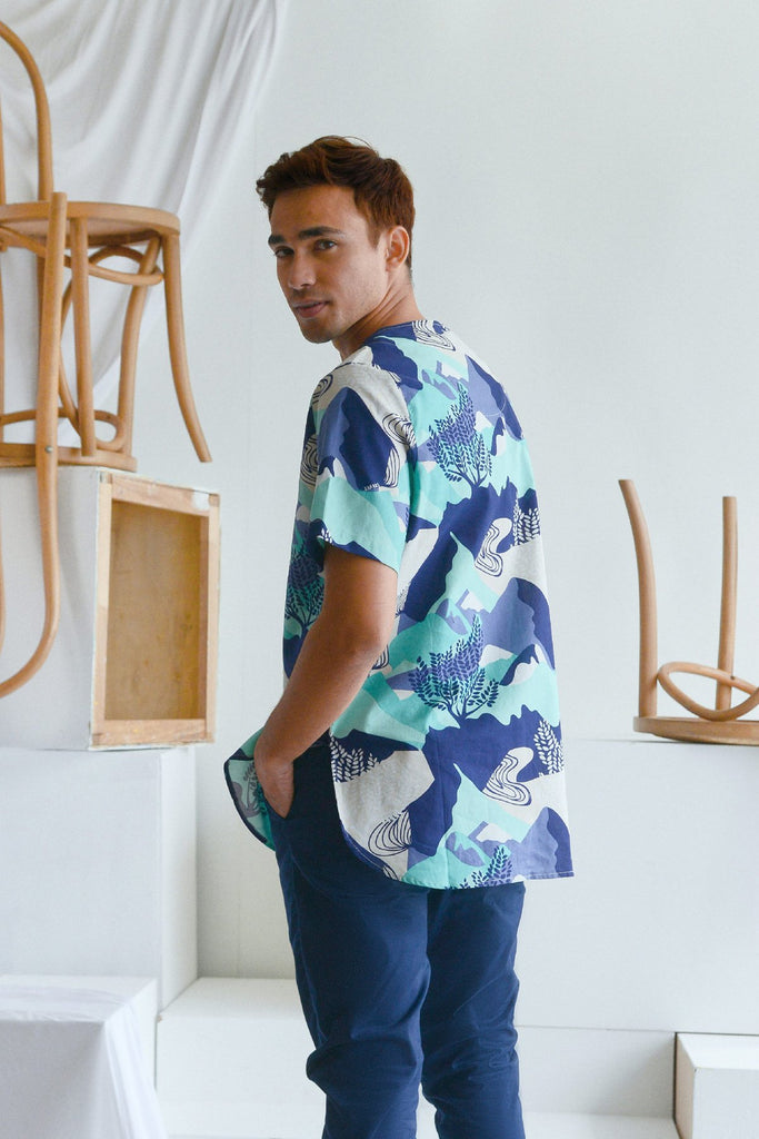 The Sungai Men Short Sleeve Kurta - Kundasang
