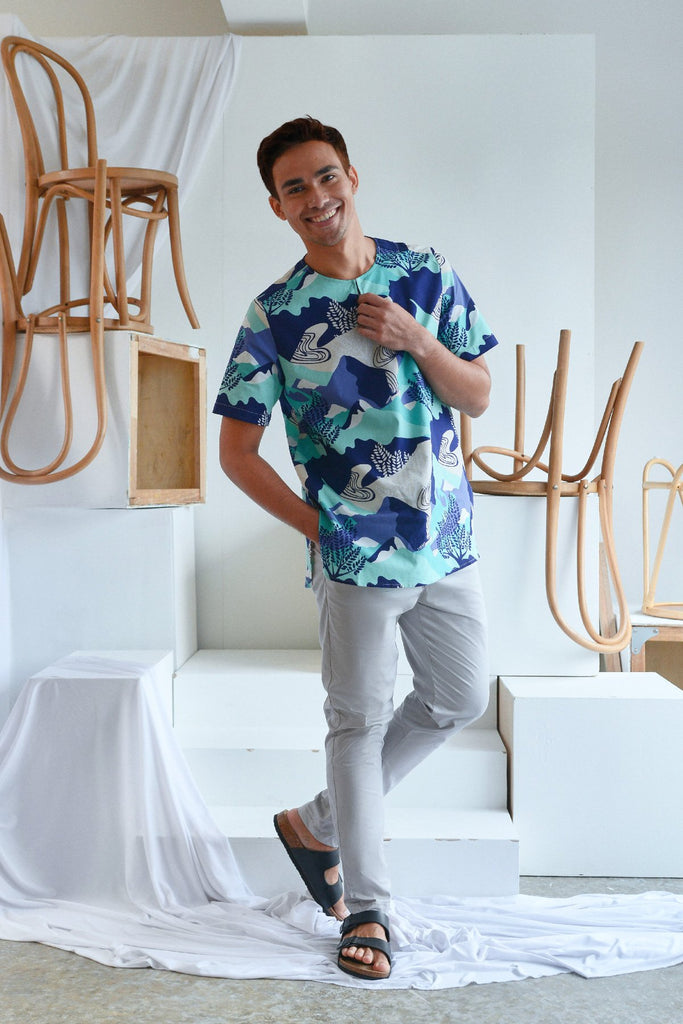 The Sungai Men Short Sleeve Kurta - Kundasang