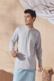 The Balik Men Baju Melayu Top - Light Grey