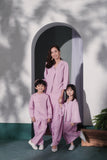 set baju raya ibu dan anak ungu