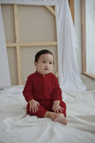 The Seniman Babies Baju Melayu Jumpsuit - Maroon