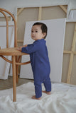 The Seniman Babies Baju Melayu Jumpsuit - Steel Blue