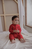 The Seniman Babies Baju Melayu Jumpsuit - Rosewood