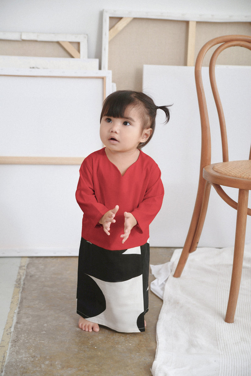 The Seniman Babies Kurung - Rosewood