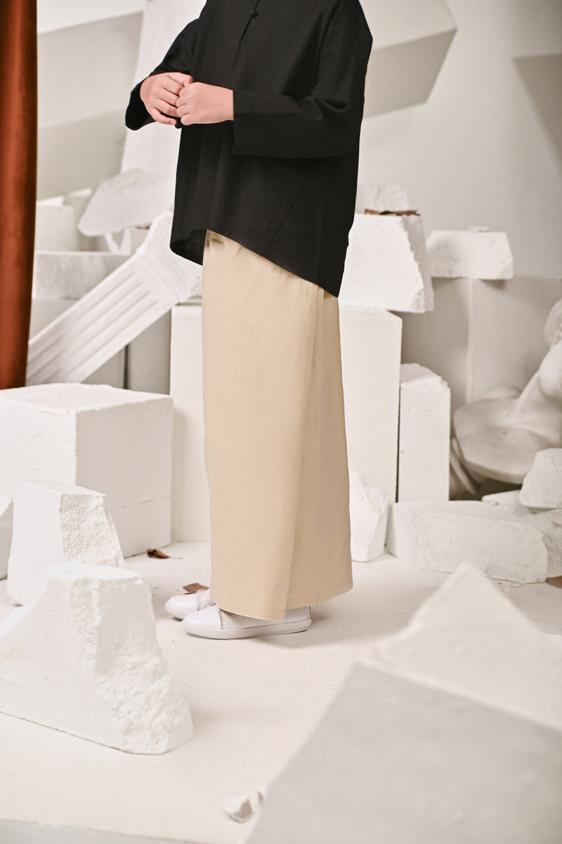 The Kita Menang Folded Skirt - Khaki