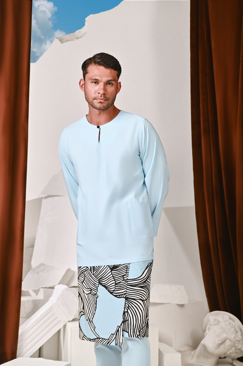 The Kita Menang Men Kurta - Light Blue