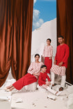 The Kita Menang Women Folded Skirt - Crimson Red