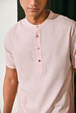 The Rasa Damai Men Nehru Shirt - Pink