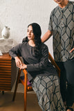 The Rasa Damai Women Indah Raglan Blouse - Steel Grey