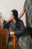 The Rasa Damai Women Indah Raglan Blouse - Steel Grey