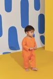Orange pocket Baby jumpsuit