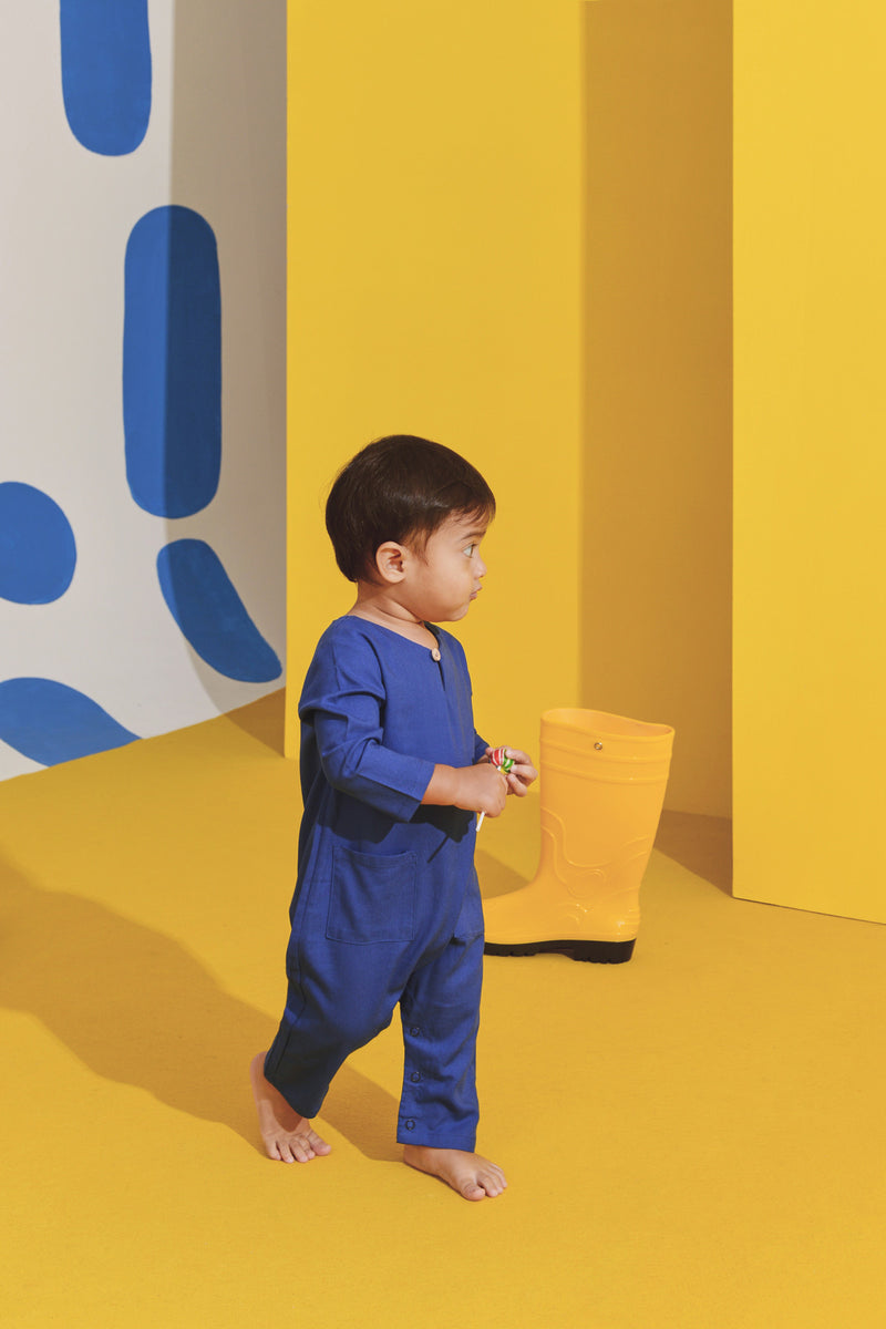 Classic Blue babies jumpsuit