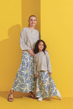 Family Relaxed Blouse match A line Skirt