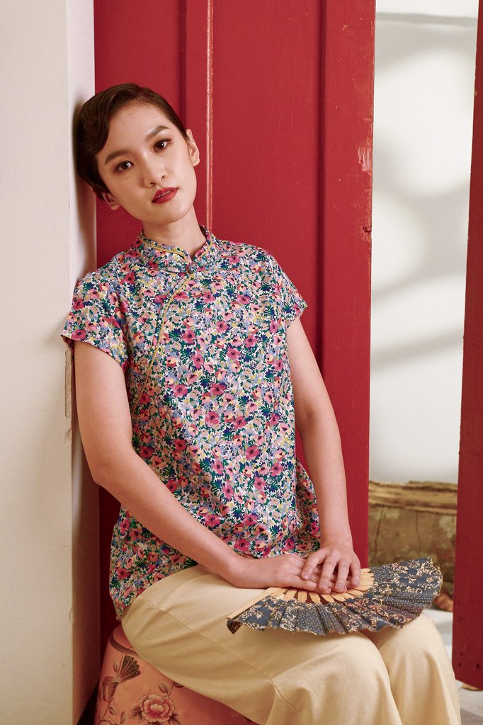 The Good Times Women Cheongsam Top - Spring Floral